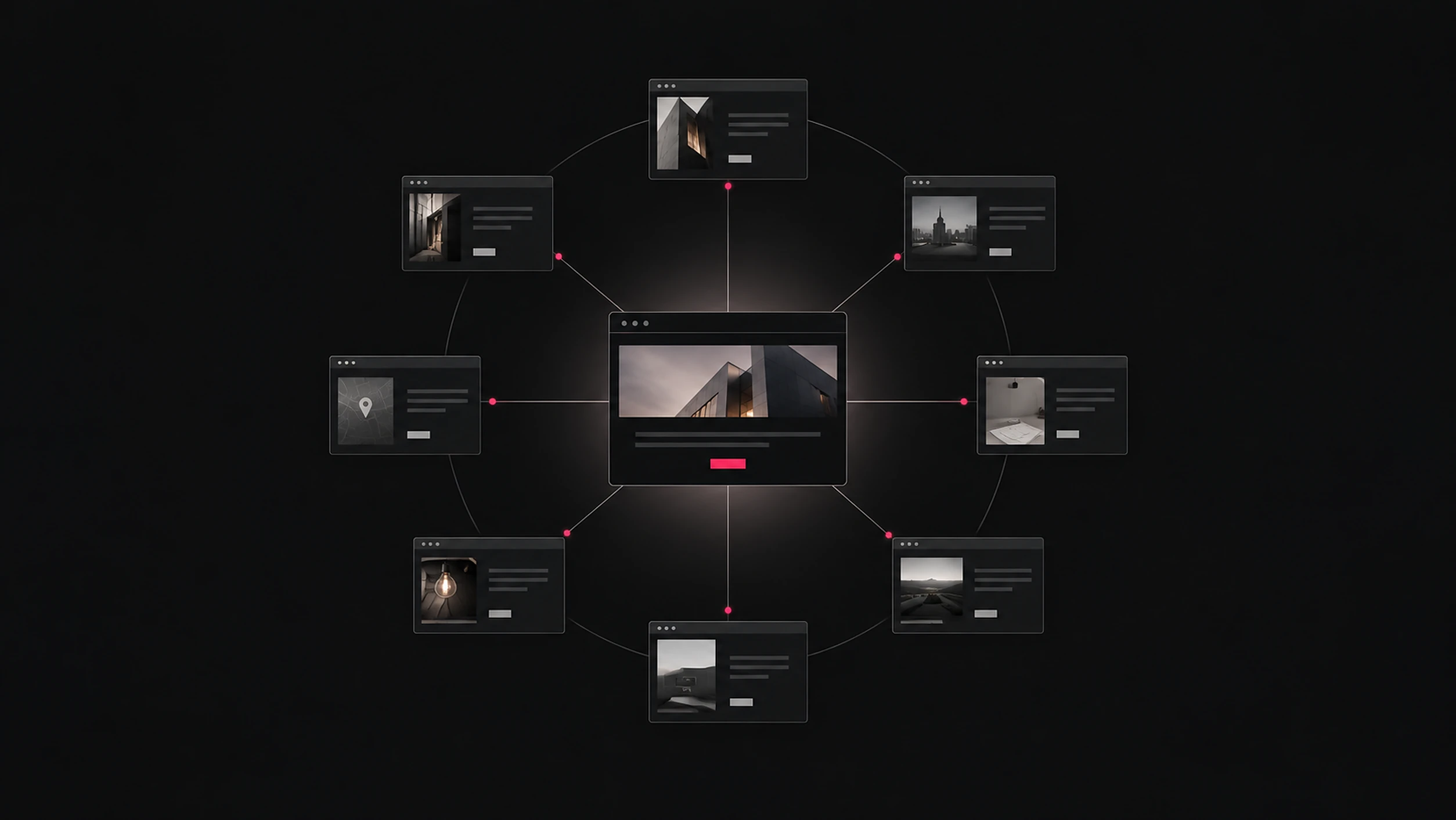 A central website expanding into a wider network of useful pages and search entry points